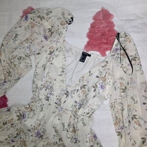 Forever21 Floral Cream Dress